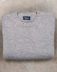 Drumohr Cashmere Tre Fili Girocollo Grigio Medio