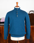 William Lockie x Frans Boone Baby Lambswool 4-Button Mock Neck Skipper