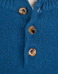 William Lockie x Frans Boone Baby Lambswool 4-Button Mock Neck Skipper