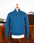 William Lockie x Frans Boone Baby Lambswool 4-Button Mock Neck Skipper
