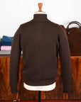 William Lockie x Frans Boone Baby Lambswool 4-Button Mock Neck Caffe