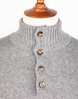 William Lockie x Frans Boone Baby Lambswool 4-Button Mock Neck City