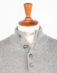 William Lockie x Frans Boone Baby Lambswool 4-Button Mock Neck City