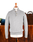 William Lockie x Frans Boone Baby Lambswool 4-Button Mock Neck City