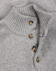 William Lockie x Frans Boone Baby Lambswool 4-Button Mock Neck City