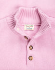 William Lockie x Frans Boone Baby Lambswool 4-Button Mock Neck Malva
