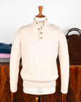William Lockie x Frans Boone Baby Lambswool 4-Button Mock Neck Sabbia