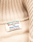 William Lockie x Frans Boone Baby Lambswool 4-Button Mock Neck Sabbia