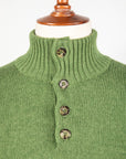 William Lockie x Frans Boone Baby Lambswool 4-Button Mock Neck Siepe