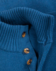 William Lockie x Frans Boone Baby Lambswool 4-Button Mock Neck Skipper