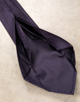 Finamore "Sette Pieghe" Plain Silk Tie Marino