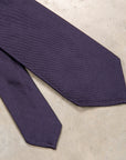 Finamore "Sette Pieghe" Plain Silk Tie Marino