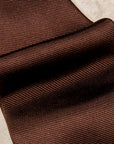 Finamore "Sette Pieghe" Plain Silk Tie Marrone