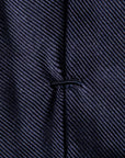 Finamore "Sette Pieghe" Plain Silk Tie Blu Notte