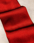 Finamore "Sette Pieghe" Plain Silk Tie Rosso