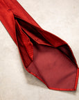 Finamore "Sette Pieghe" Plain Silk Tie Rosso