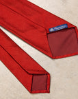 Finamore "Sette Pieghe" Plain Silk Tie Rosso