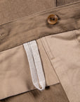 Cohérence Alain Pants Linen Cotton Chevron Brown