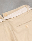 Cohérence Alain Pants Linen Cotton Chevron Ivory