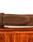 Alden Brown Suede Belt 35mm