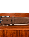 Alden Brown Suede Belt 35mm