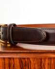 Alden Dark Brown Smooth Calf Leather Belt 30mm