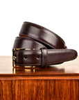Alden Dark Brown Smooth Calf Leather Belt 30mm