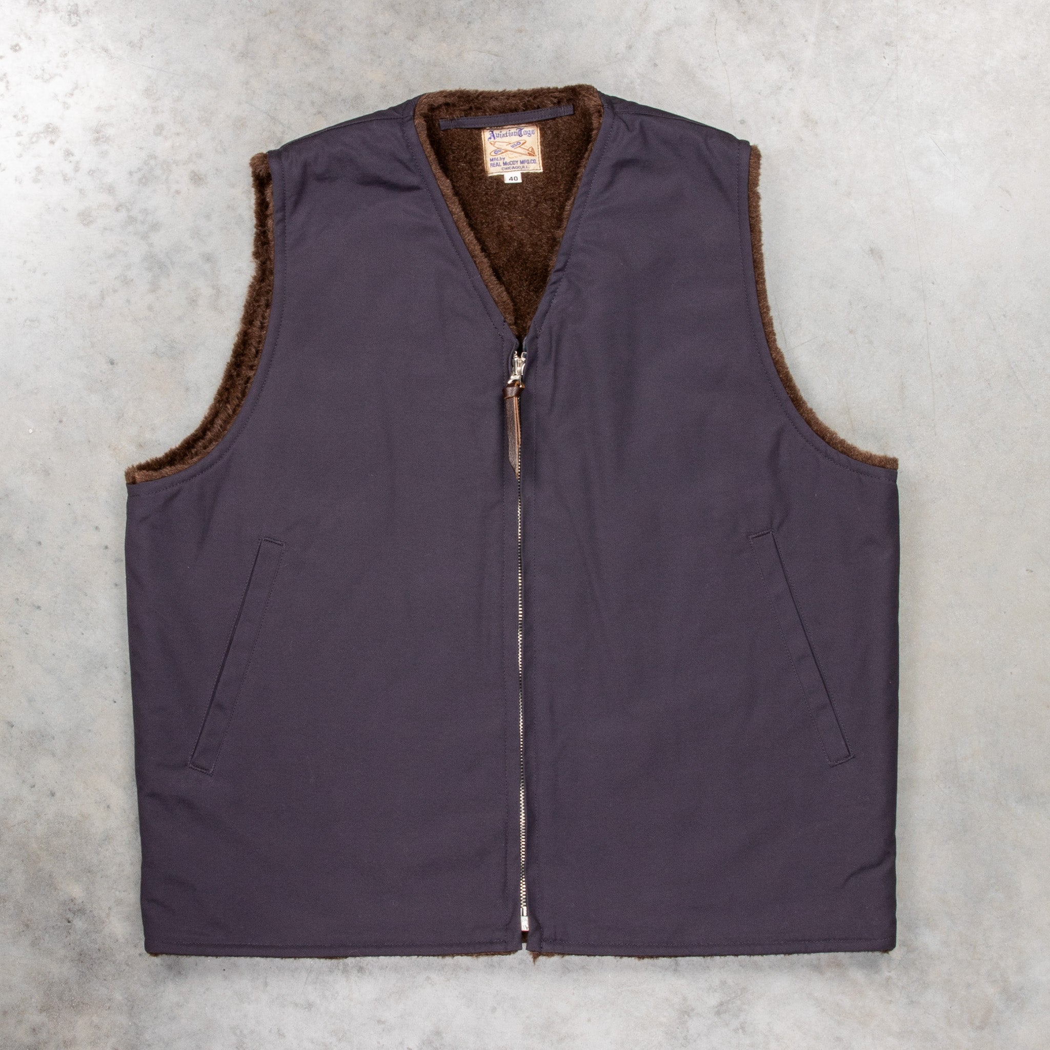 ジャケット・アウター THE REAL McCOY'S USN ALPACA VEST ALPACA VEST / USS ASHTABULA