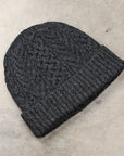 Orslow Classic Aran Beanie Crafted In Japan Charcoal Gray