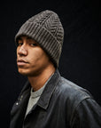Orslow Classic Aran Beanie Crafted In Japan Charcoal Gray
