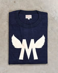 The Real McCoy's Athletic Loopwheel T-Shirt "Flying M" Navy