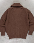 William Lockie x Frans Boone Alain Shawl Cardigan Lambswool Mocha