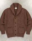 William Lockie x Frans Boone Alain Shawl Cardigan Lambswool Mocha