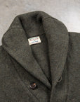 William Lockie x Frans Boone Alain Shawl Cardigan Lambswool Seaweed