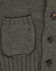 William Lockie x Frans Boone Alain Shawl Cardigan Lambswool Seaweed