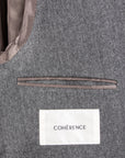 Cohérence Berto Double Breasted Coat Dolmany Satin Grey