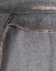 Cohérence Berto Double Breasted Coat Dolmany Satin Grey