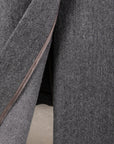 Cohérence Berto Double Breasted Coat Dolmany Satin Grey
