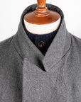 Cohérence Berto Double Breasted Coat Dolmany Satin Grey