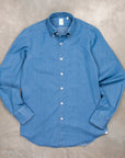 Finamore Gaeta shirt Lucio collar Regular Bleach Denim