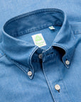 Finamore Gaeta shirt Lucio collar Regular Bleach Denim