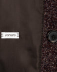 Caruso Corsaro Wool Bouclé DB Coat Burgundy
