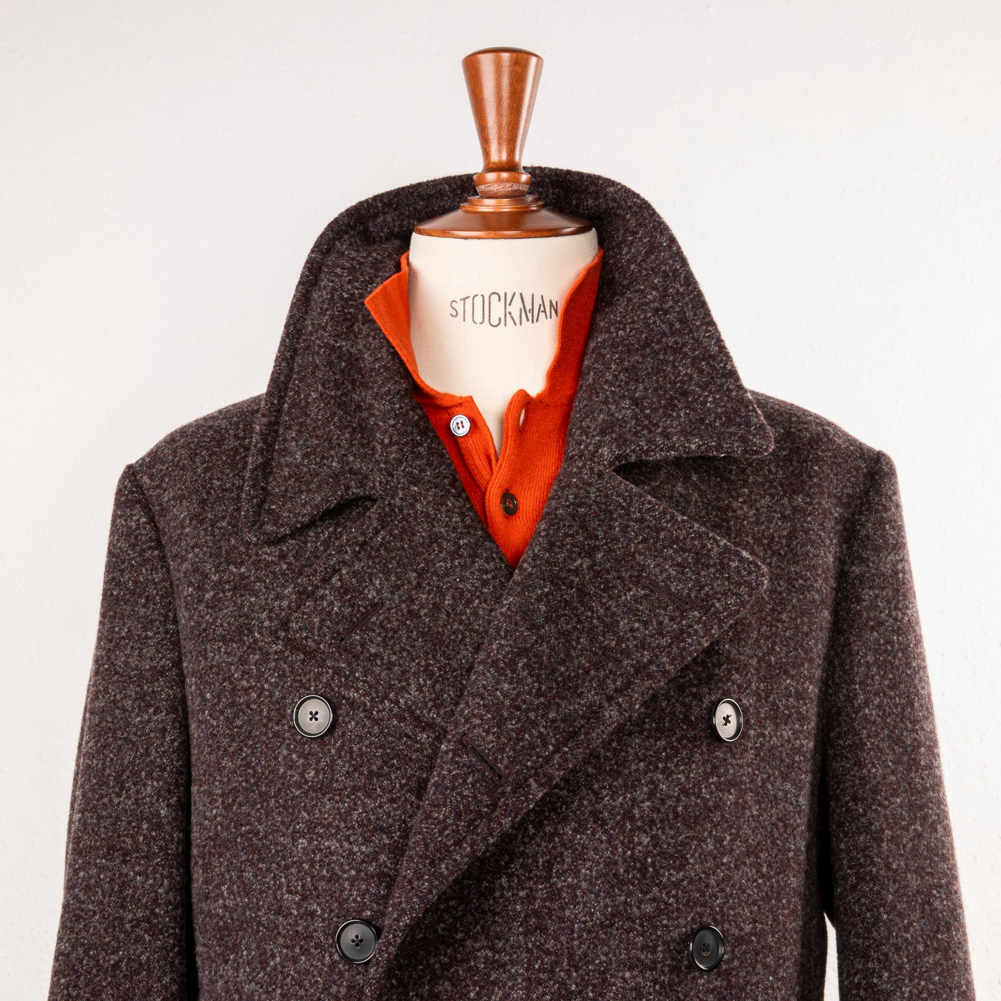 Caruso Corsaro Wool Bouclé DB Coat Burgundy – Frans Boone Store