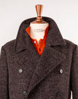 Caruso Corsaro Wool Bouclé DB Coat Burgundy