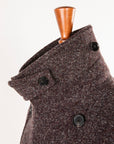 Caruso Corsaro Wool Bouclé DB Coat Burgundy