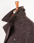 Caruso Corsaro Wool Bouclé DB Coat Burgundy