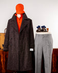 Caruso Corsaro Wool Bouclé DB Coat Burgundy