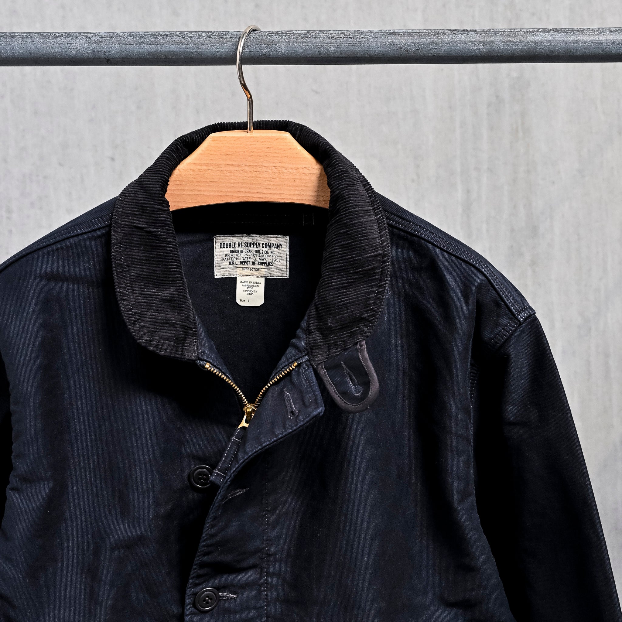 RRL Bower Deck Jacket Cotton Jungle Cloth Dark Navy – Frans Boone
