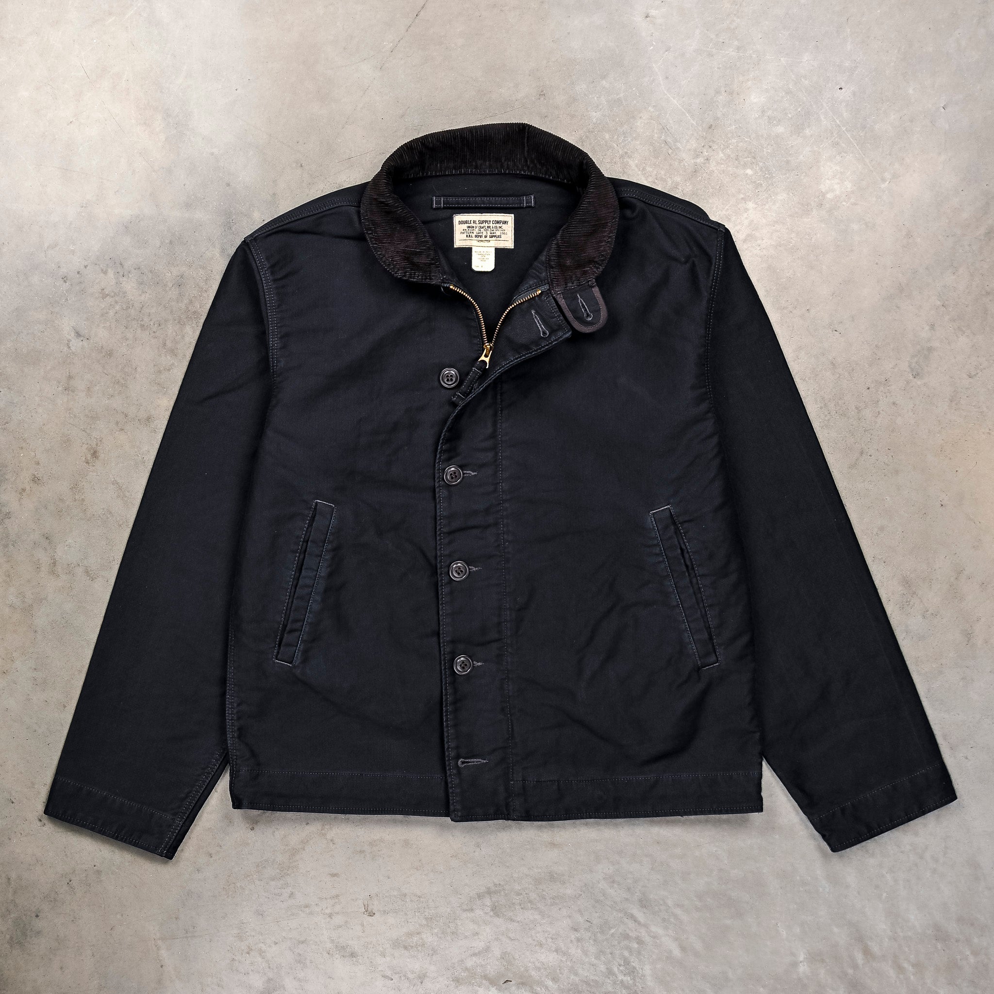 RRL Bower Deck Jacket Cotton Jungle Cloth Dark Navy – Frans Boone