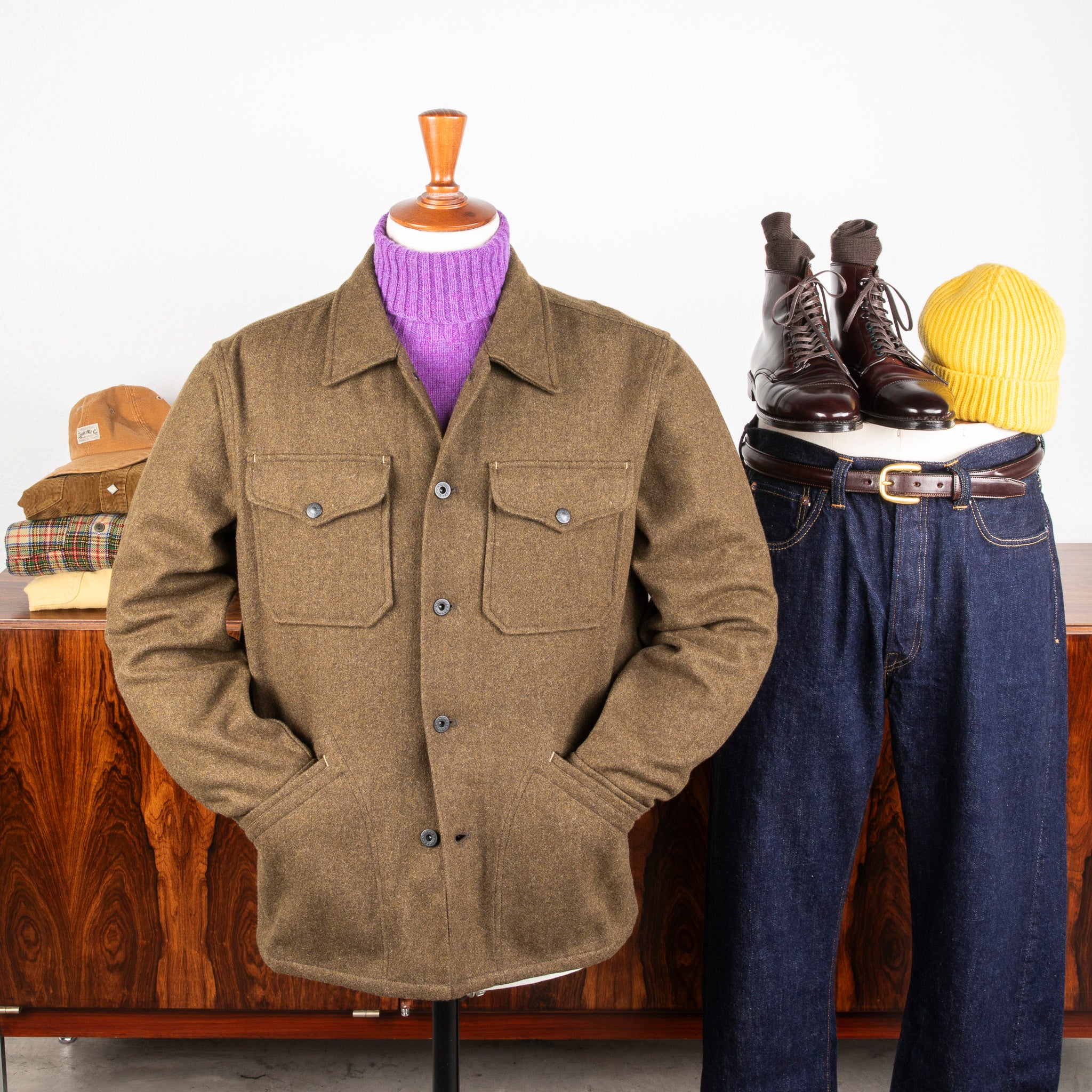 RRL Brown Bear Long Sleeve Sport Shirt Olive – Frans Boone Store